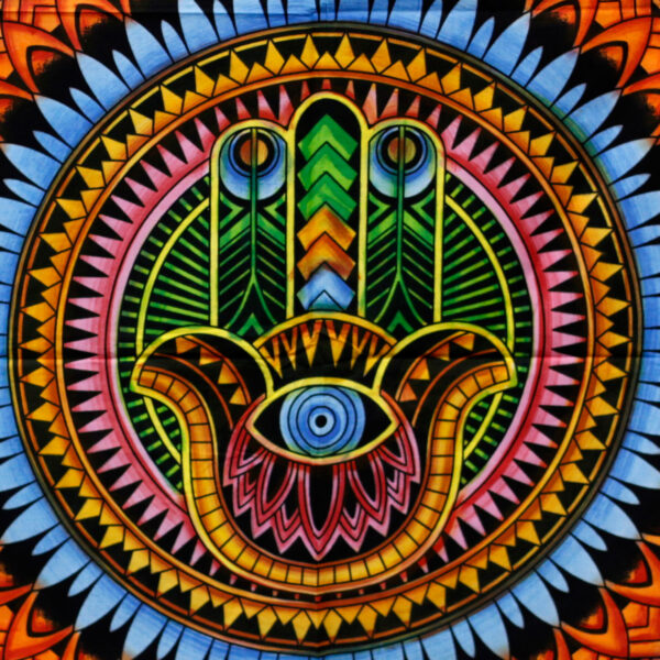 Arte de Pared de Algodón - Hamsa - Imagen 2