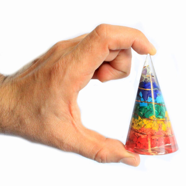 Orgonite Cone - 80mm - Multichip - Imagen 2