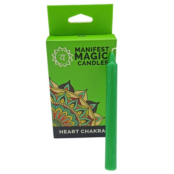 Velas Mágicas Manifest (pack de 12) - Verde - Chakra Corazón - Imagen 3