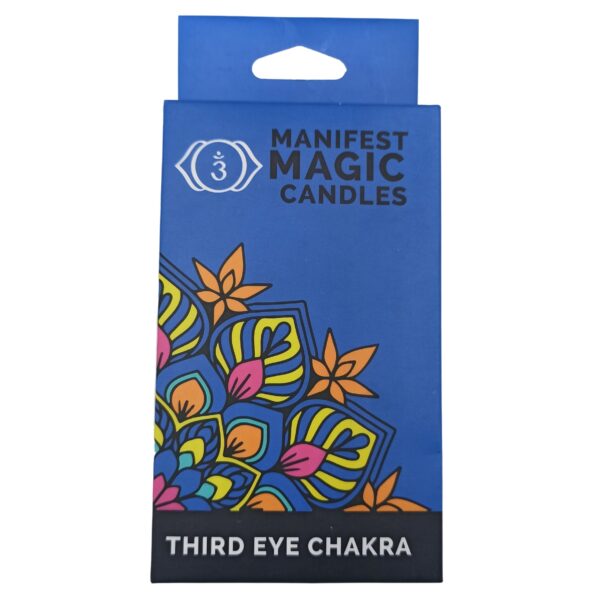 Velas Mágicas Manifest (paquete de 12) - Azul Oscuro - Chakra del Tercer Ojo - Imagen 4