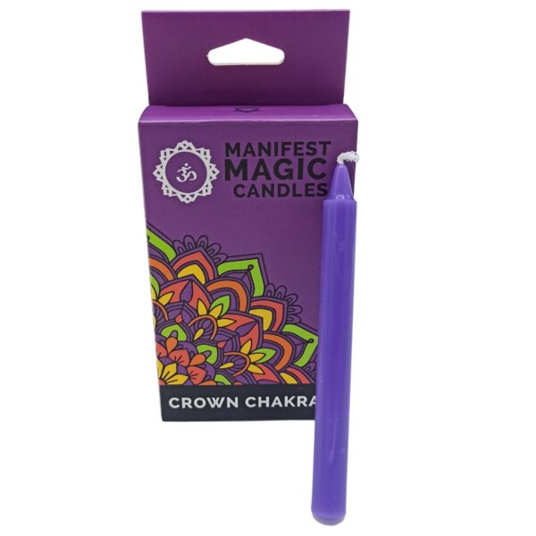 Velas Mágicas Manifest (paquete de 12) - Púrpura - Chakra de la Corona - Imagen 3