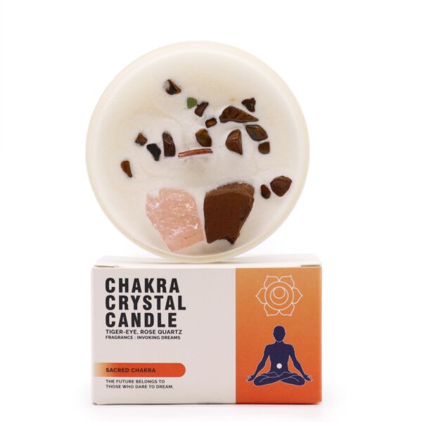 Velas de Cristal de Chakra - Chakra Sagrado